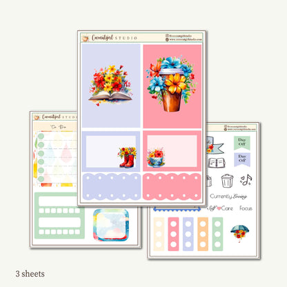 Two Dollar Tuesday Planner Stickers | Decorative Stickers, Functional Planner Stickers| Raindrops & Rainbows