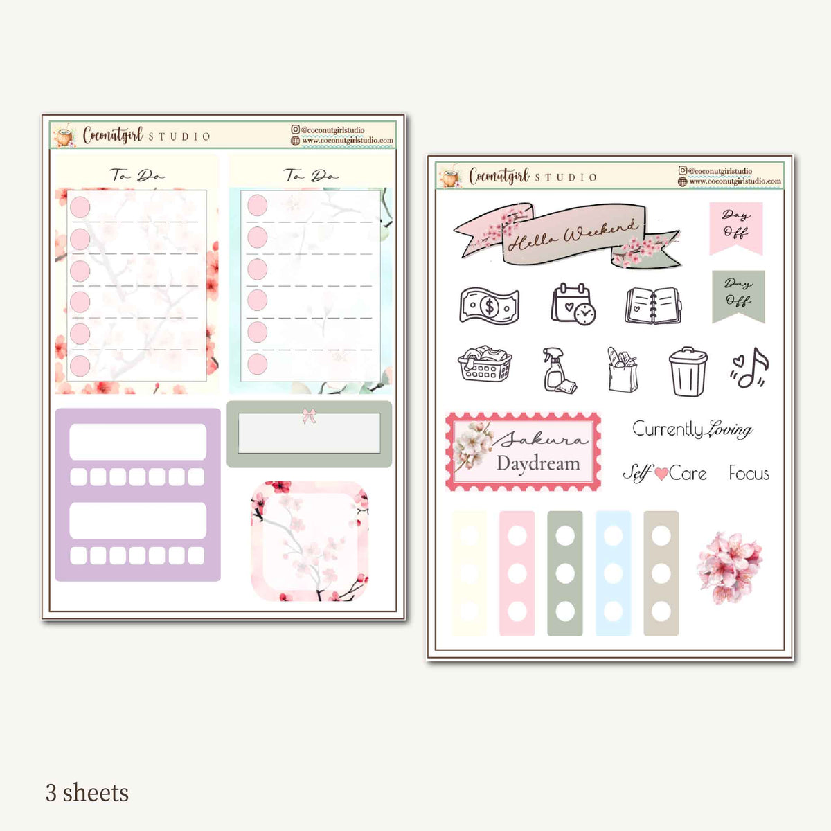 Two Dollar Tuesday Planner Stickers | Decorative Stickers, Functional Planner Stickers| Sakura Daydreams