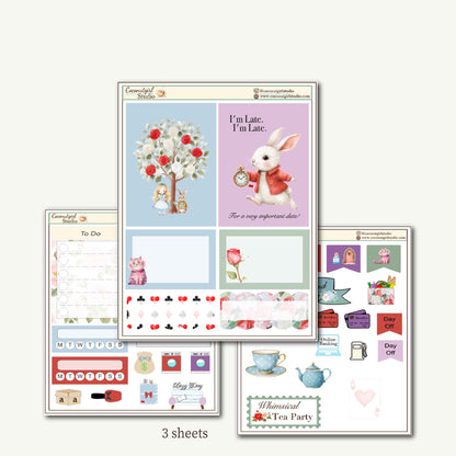 Two Dollar Tuesday Planner Stickers | Decorative Stickers, Functional Planner Stickers | Limited Time $2 Deal | Whimsical Tea Party