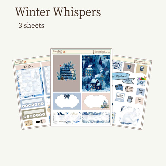 Two Dollar Tuesday Planner Stickers | Decorative Stickers, Functional Planner Stickers | Limited Time $2 Deal | Winter Whispers