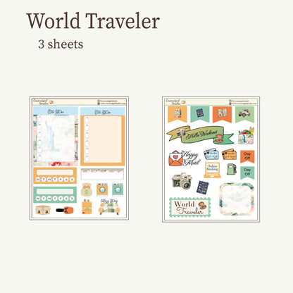 Two Dollar Tuesday Planner Stickers | Decorative Stickers, Functional Planner Stickers | Limited Time $2 Deal | World Traveler