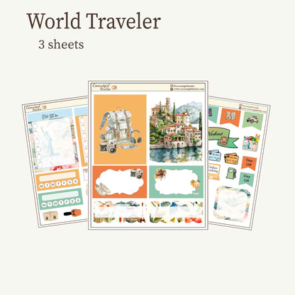Two Dollar Tuesday Planner Stickers | Decorative Stickers, Functional Planner Stickers | Limited Time $2 Deal | World Traveler