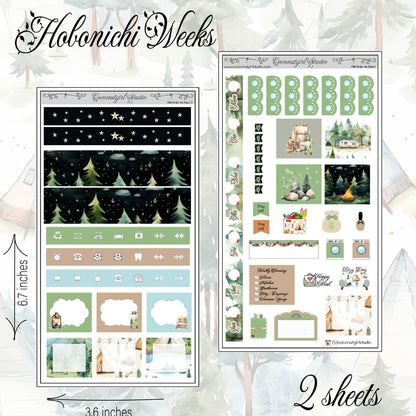 Under the Stars Camping Weekly Kit Planner Stickers | Night Sky Planner Kit | Under the Stars