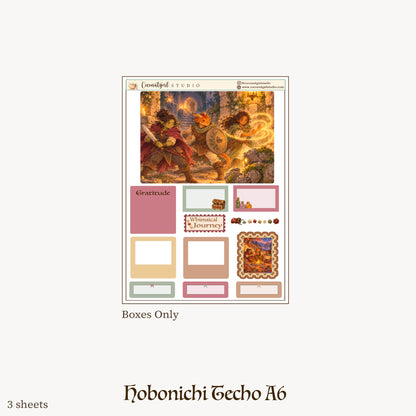 Whimsical Journey Fantasy Weekly Planner Sticker Kit | Hobonichi A6 Techo Original