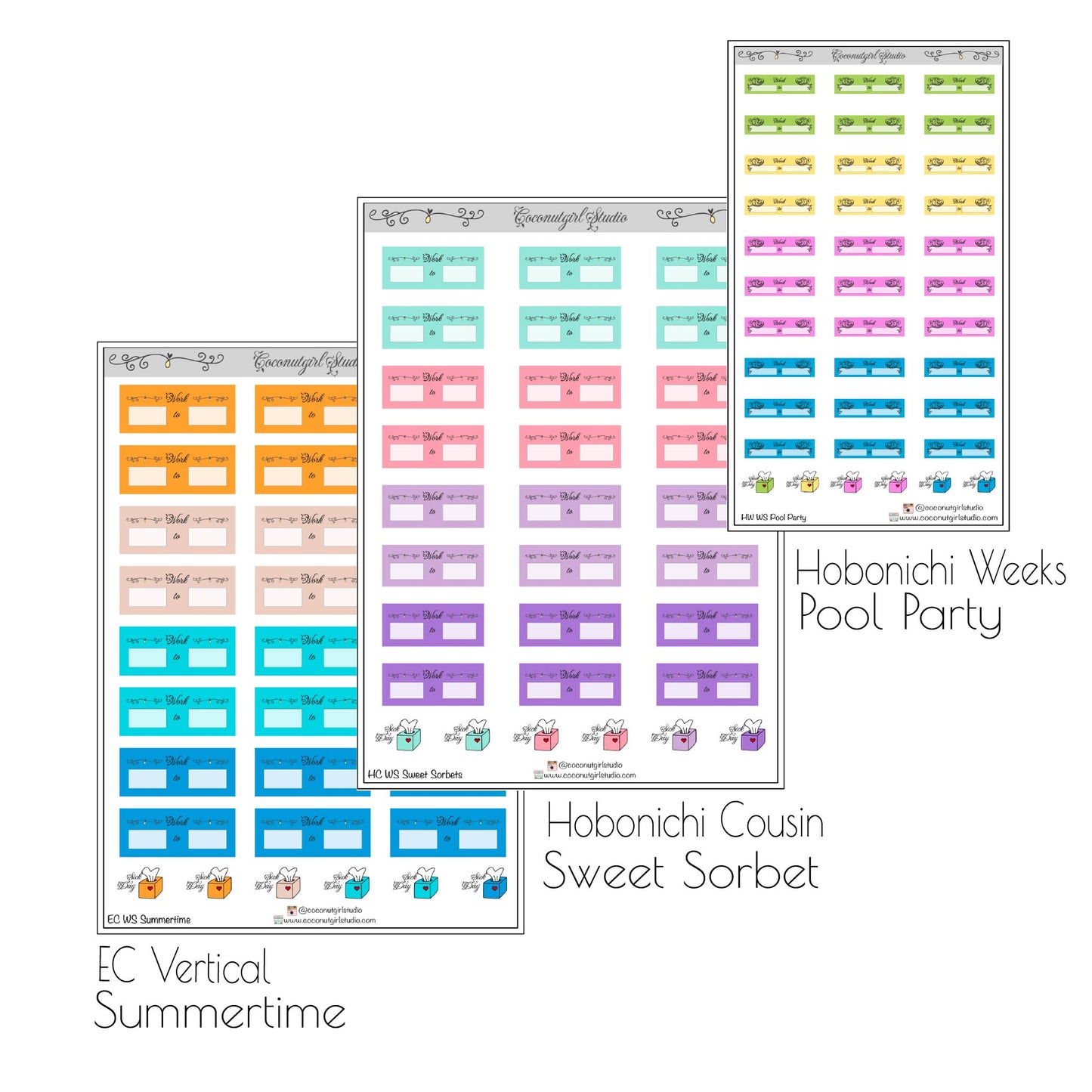 Work Schedule Planner Stickers