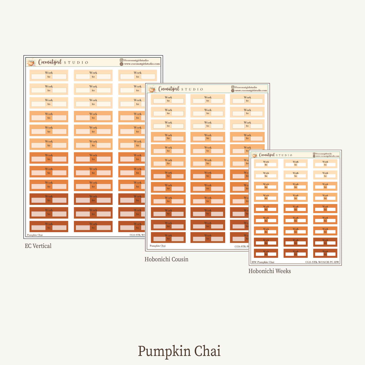Work Schedule Planner Stickers