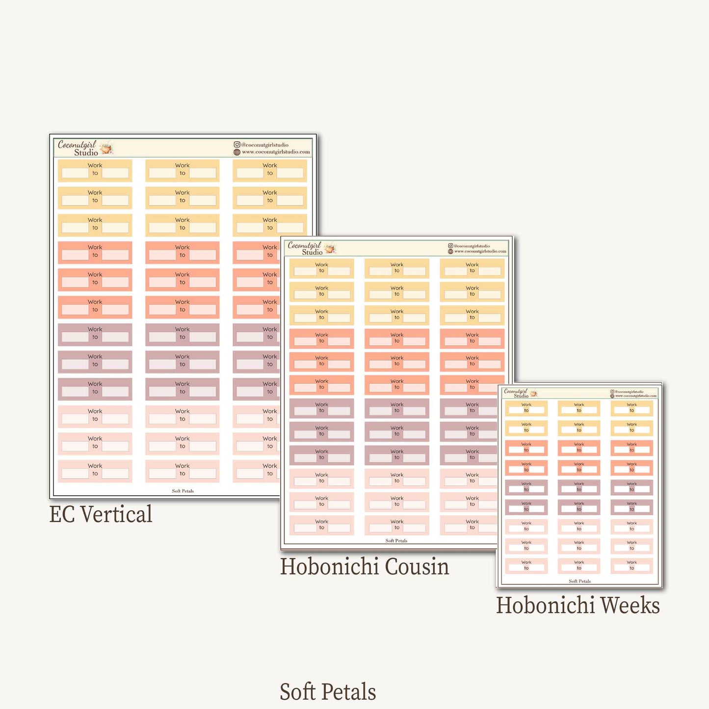 Work Schedule Planner Stickers