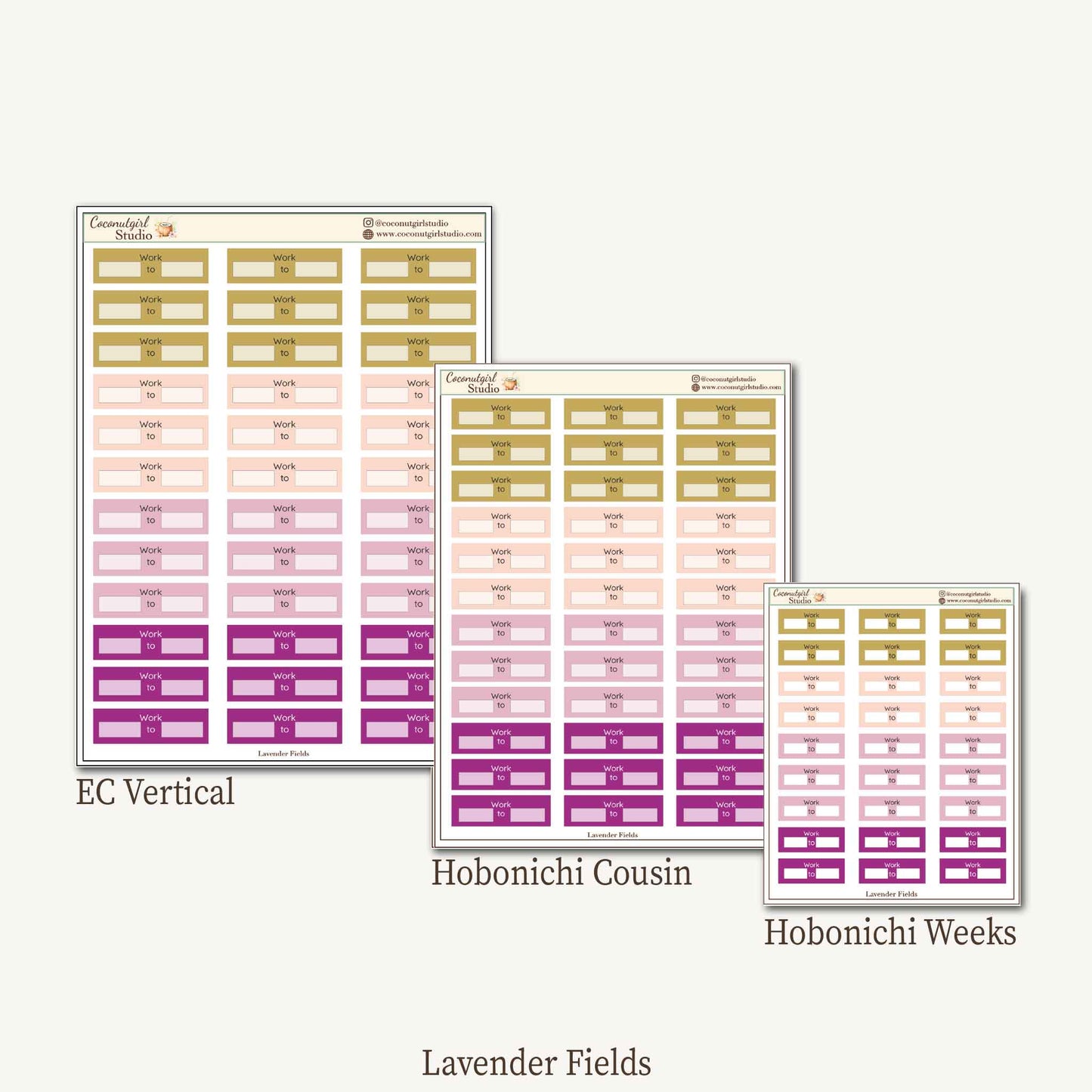 Work Schedule Planner Stickers
