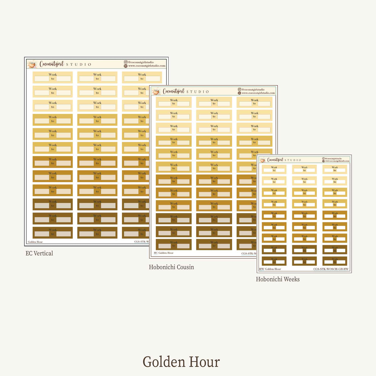 Work Schedule Planner Stickers