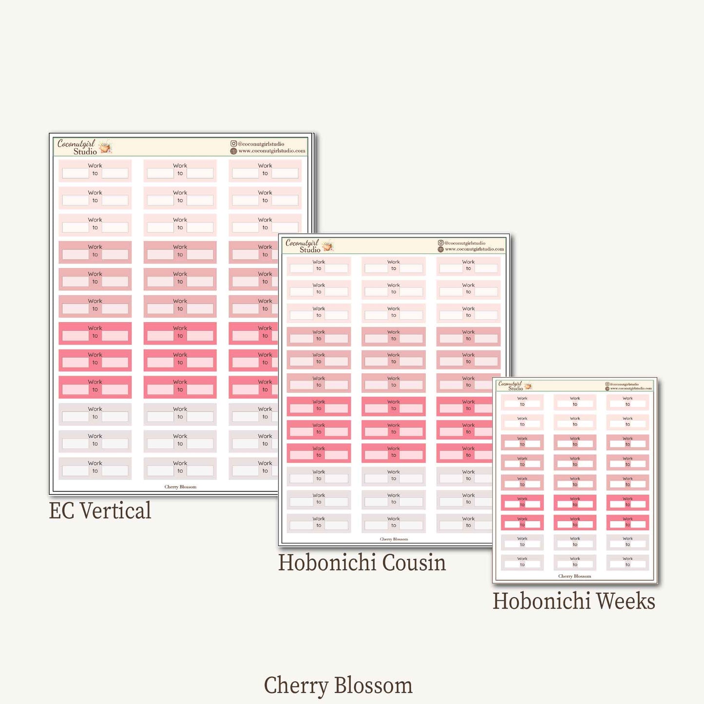 Work Schedule Planner Stickers