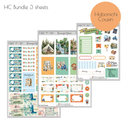 World Traveler Sticker Kit – Travel Planner Weekly Kit