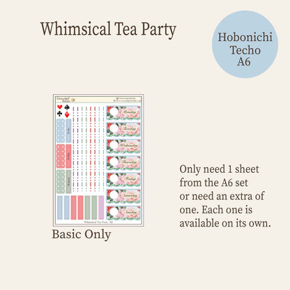 Whimsical Tea Party | Alice in Wonderland Inspired Weekly Planner Sticker Kit