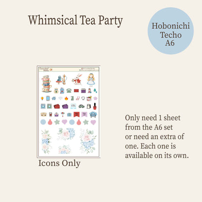 Whimsical Tea Party | Alice in Wonderland Inspired Weekly Planner Sticker Kit