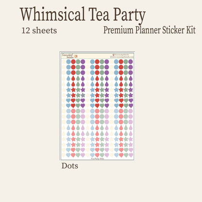 Whimsical Tea Party Planner Sticker Kit - Vintage & Functional