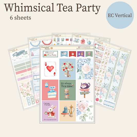 Whimsical Tea Party | Alice in Wonderland Inspired Weekly Planner Sticker Kit