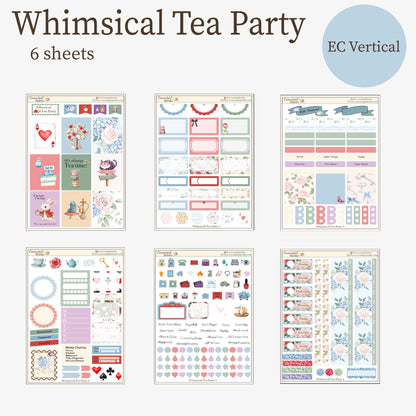 Whimsical Tea Party | Alice in Wonderland Inspired Weekly Planner Sticker Kit