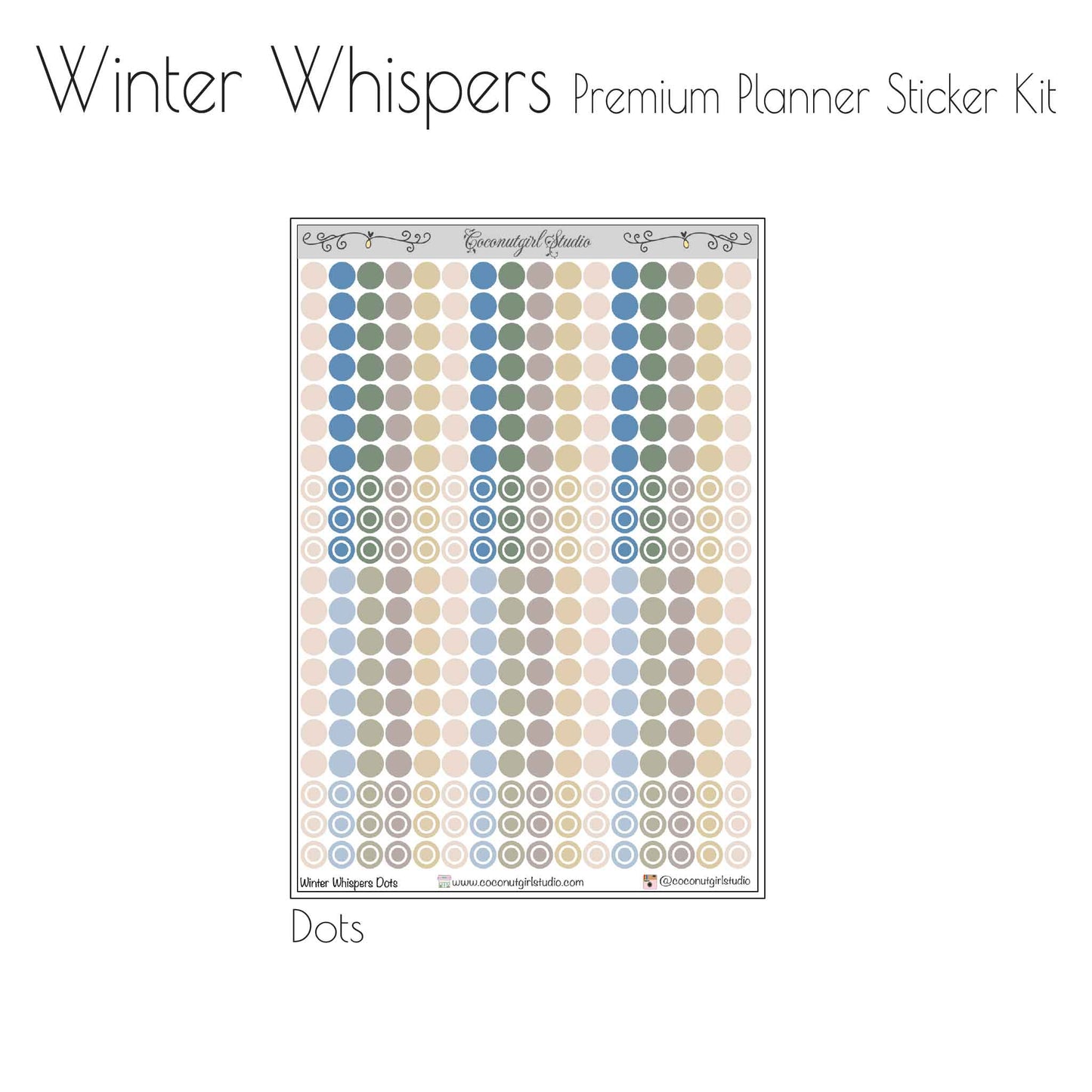 Winter Whispers Planner Sticker Kit - 12 Sheet Cozy Winter Set