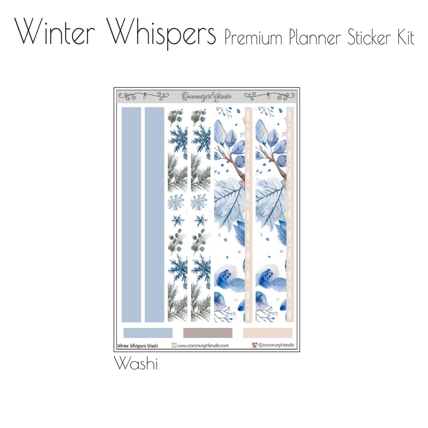 Winter Whispers Planner Sticker Kit - 12 Sheet Cozy Winter Set
