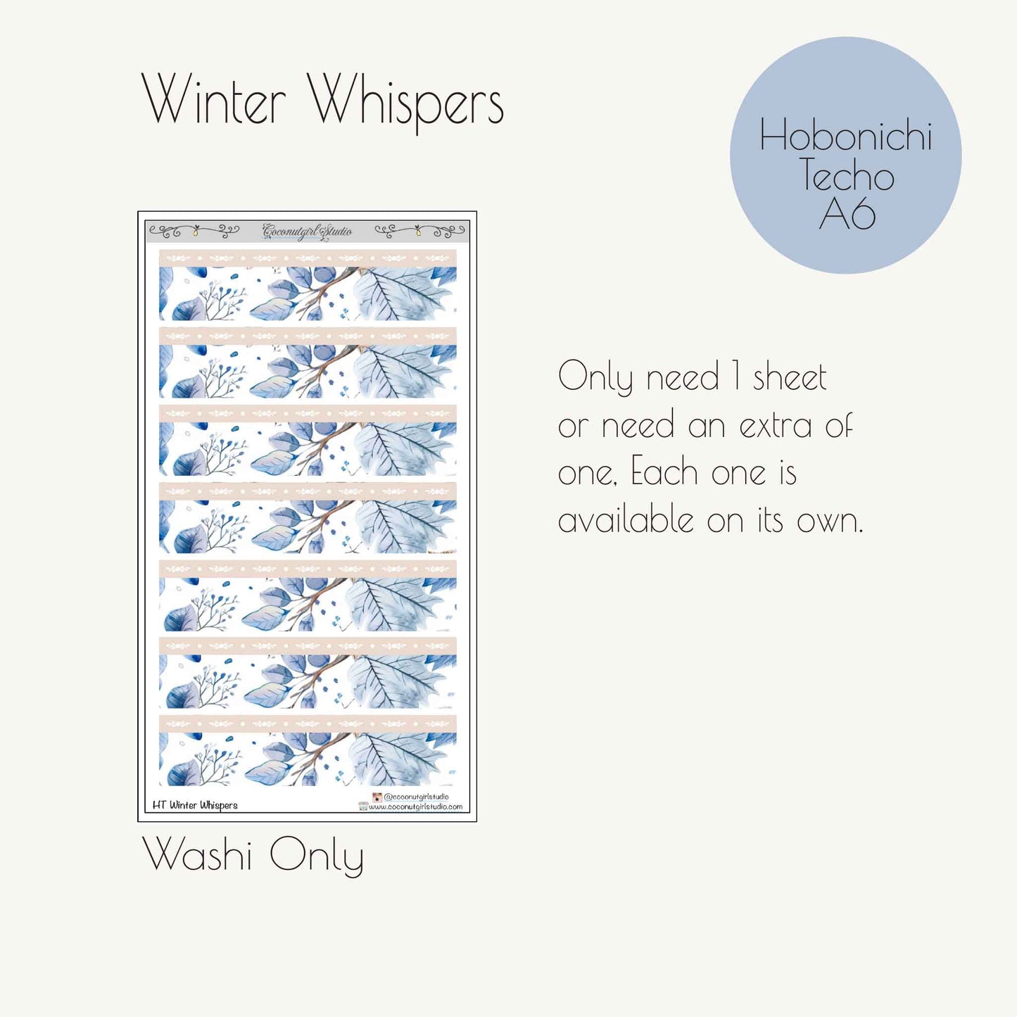 Winter Whispers Essential Planner Kit - 3 Sheet Cozy Winter Set