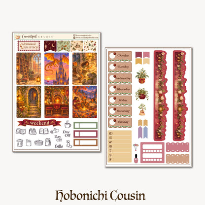 Whimsical Journey Fantasy Weekly Planner Sticker Kit
