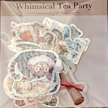 Whimsical Tea Party Holographic Sticker Pack (24 Count)