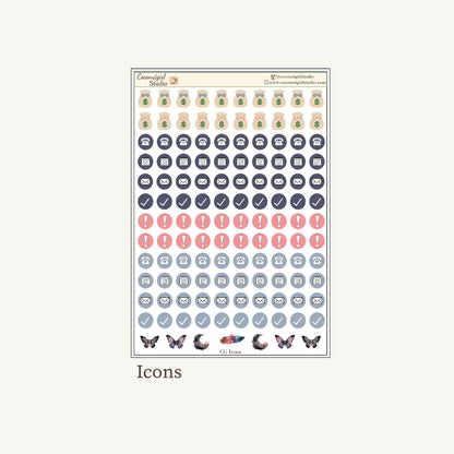 Celestial Garden Planner Sticker Kit – Enchanted Floral & Moon Stickers for Weekly Planning