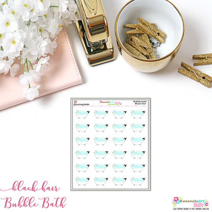 Bubble Bath Planner Stickers – Relaxation & Self-Care Reminder