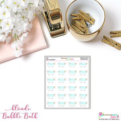 Bubble Bath Planner Stickers – Relaxation & Self-Care Reminder