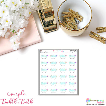 Bubble Bath Planner Stickers – Relaxation & Self-Care Reminder