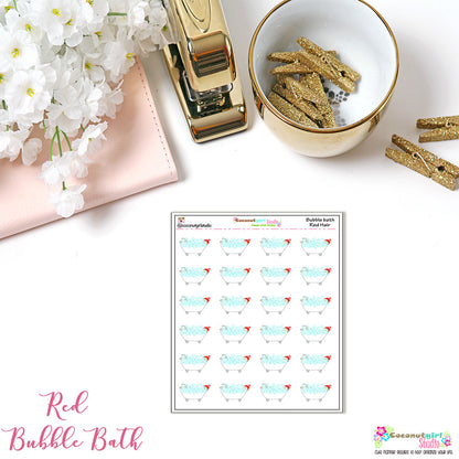 Bubble Bath Planner Stickers – Relaxation & Self-Care Reminder
