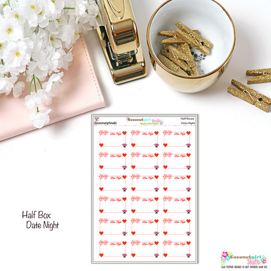 Date Night Half Box Stickers