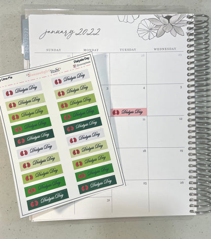 Dialysis Day Planner Stickers