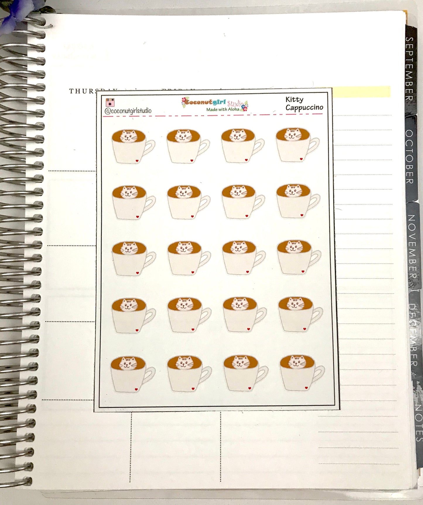 Kitty Cappuccino stickers