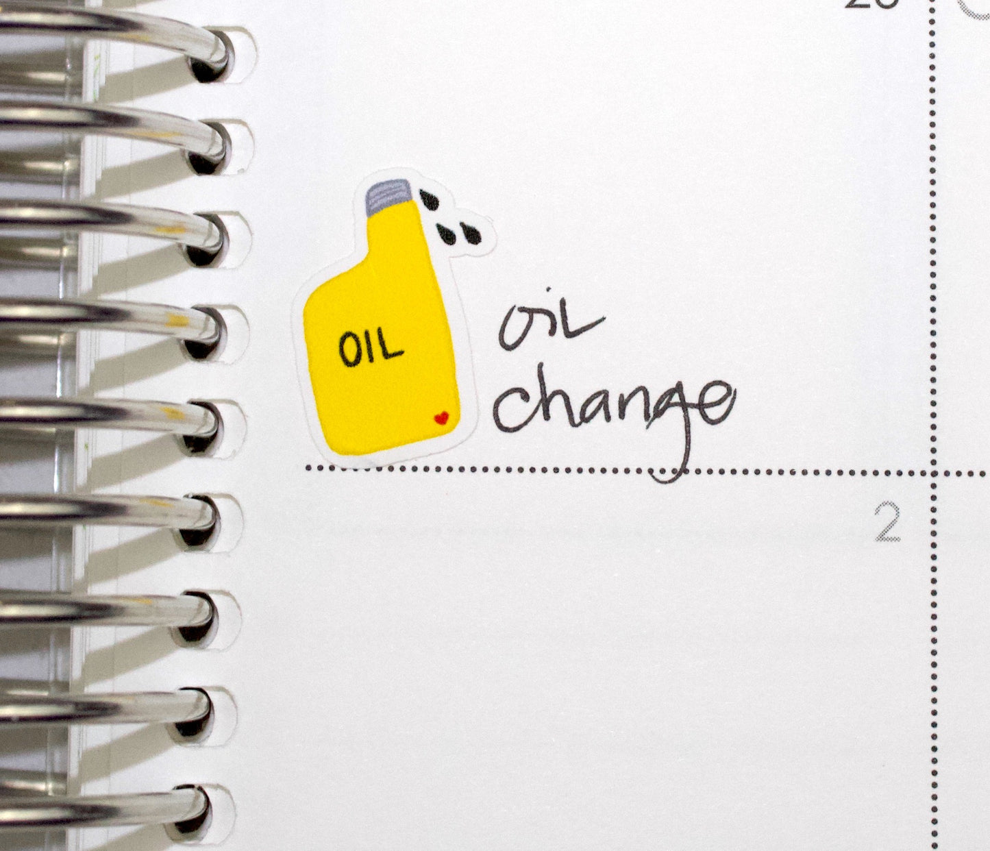 Car Care planner stickers