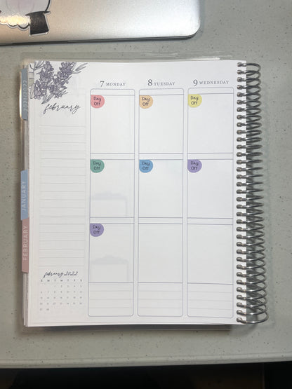 Day Off Planner Stickers – Rounded Corner Day Off Labels for Journals & Weekly Planners