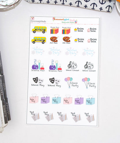 School Year Stickers 2 sheets