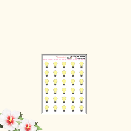Two Dollar Tuesday Electric Bill Due Planner Stickers