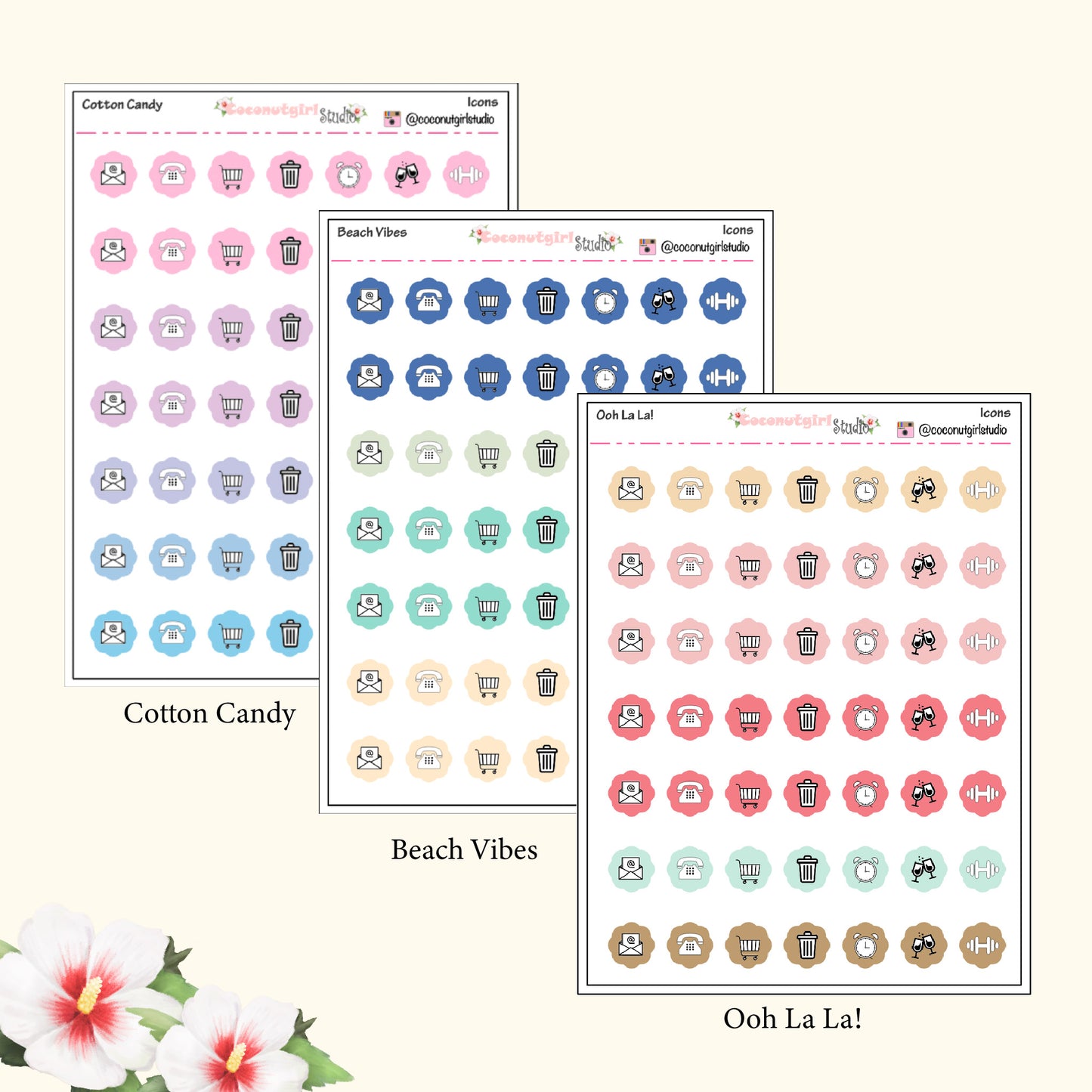 Two Dollar Tuesday Icon Planner stickers