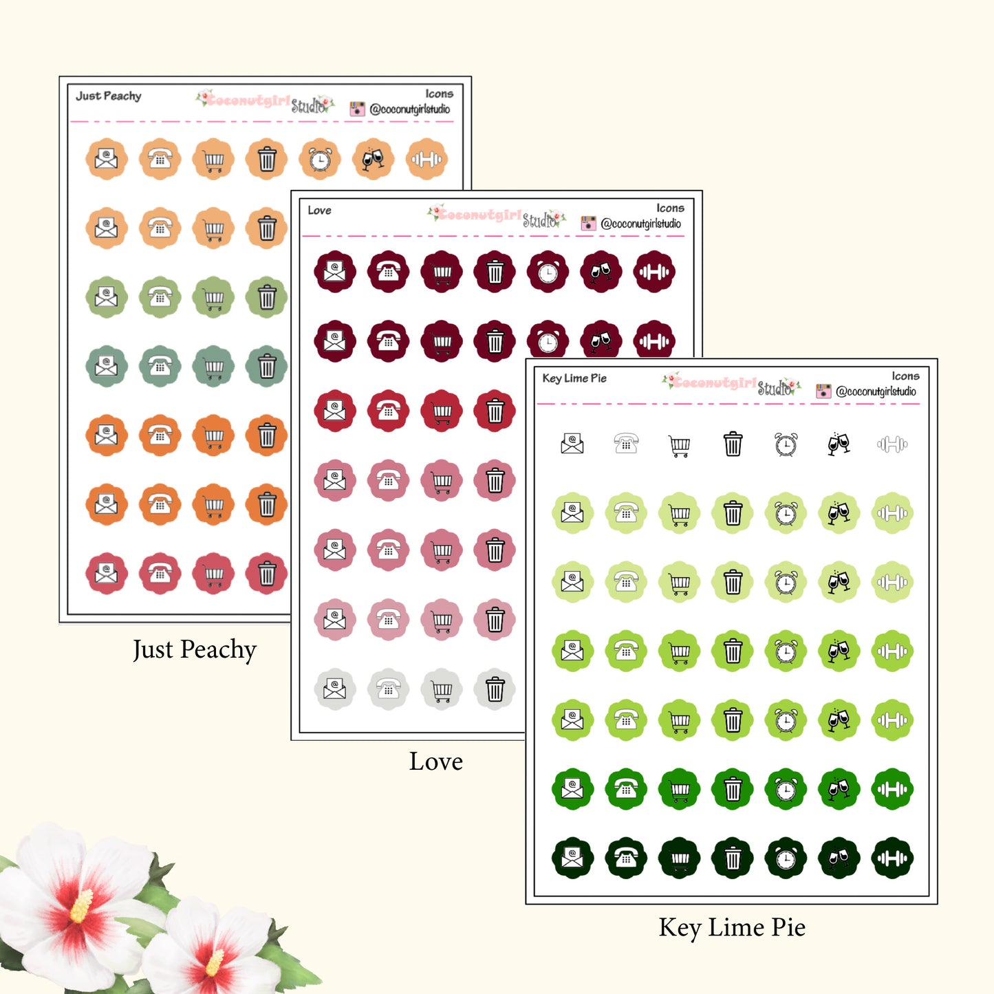Two Dollar Tuesday Icon Planner stickers