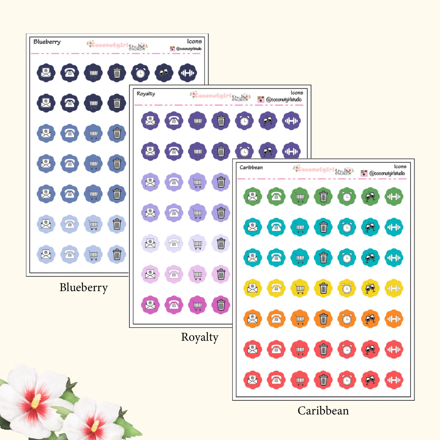 Two Dollar Tuesday Icon Planner stickers