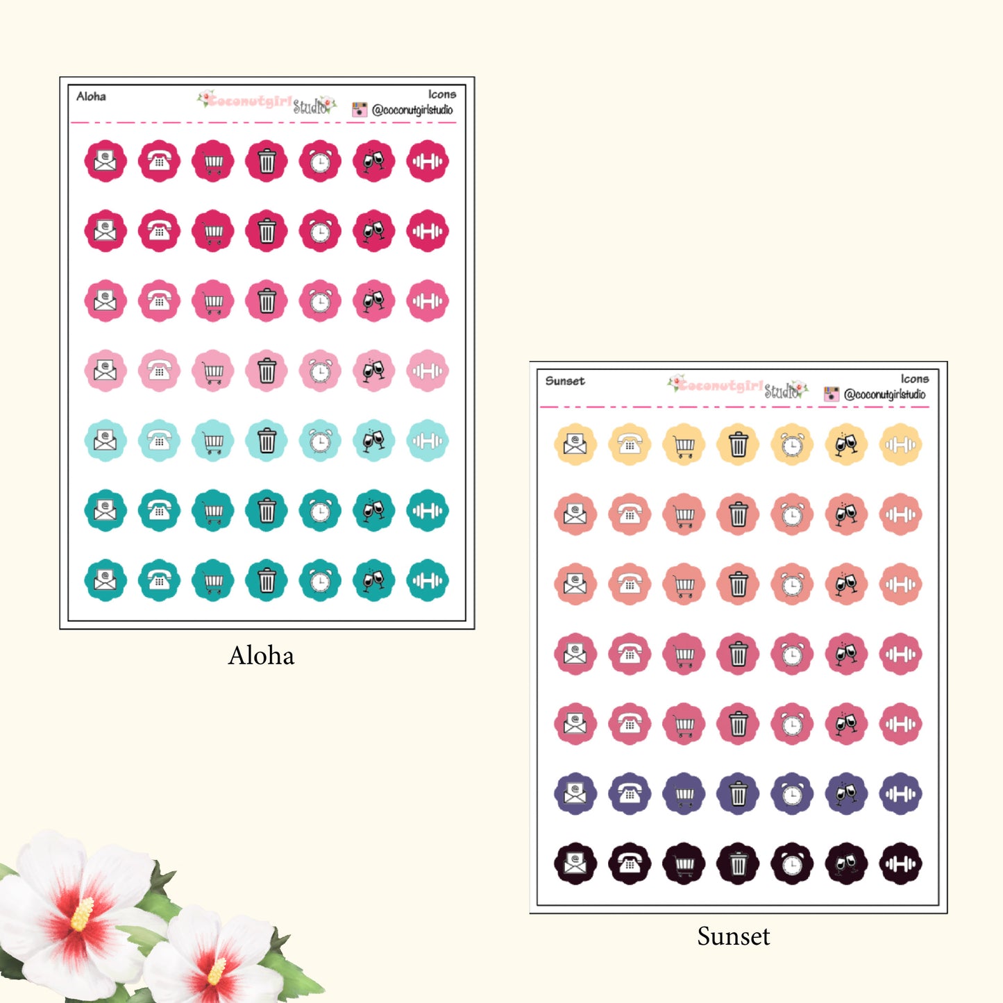 Two Dollar Tuesday Icon Planner stickers