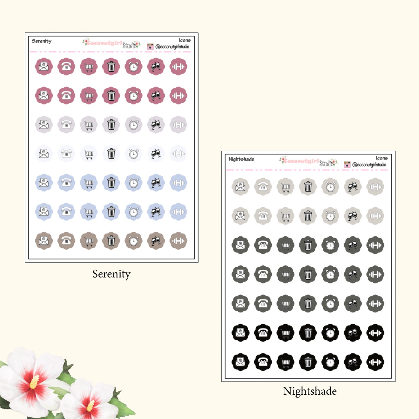 Two Dollar Tuesday Icon Planner stickers
