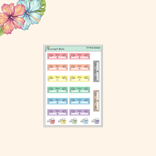Two Dollar Tuesday Work Schedule Planner Stickers