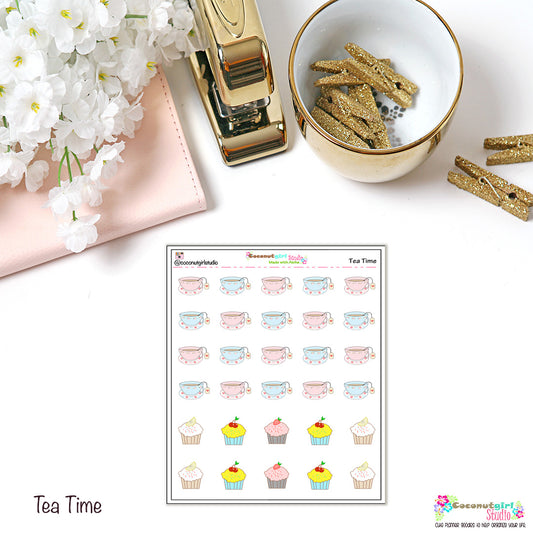 Tea Time Planner stickers me time