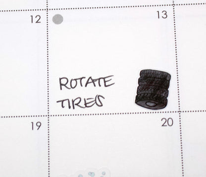 Car Care planner stickers